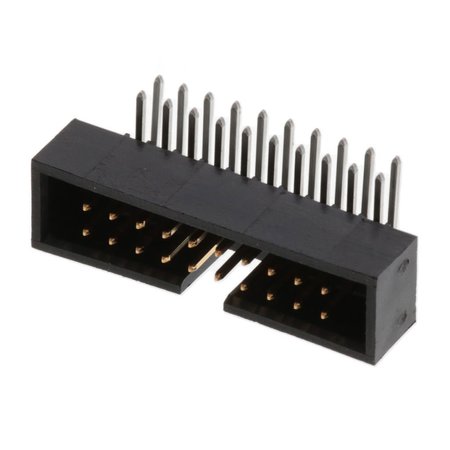 MOLEX Board Connector, 20 Contact(S), 2 Row(S), Male, Right Angle, Solder Terminal 702472054